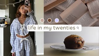 ♡ ♡ life in my twenties cozy rest day baking reading vlog ♡ [upl. by Rodie]