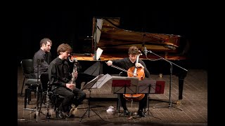 mdi ensemble  quotAllegro Sostenutoquot for clarinet cello and piano Helmut Lachenmann Part II [upl. by Bac]