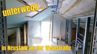 Der Trockenbauer unterwegs in Neustadt an der Weinstraße Badezimmer Umbau Dachgeschoss Drywall DIY [upl. by Aimahs]