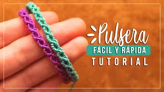 Cómo hacer pulsera de hilo fácil y rápida 1✨ Paso a Paso  DIY Macrame Friendship Bracelet [upl. by Bohlen]