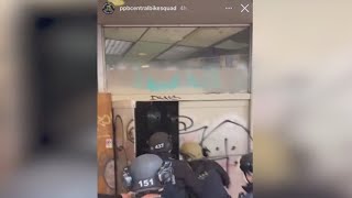 Portland police clear out alleged openair drug market at Washington Center [upl. by Dnaltiak728]