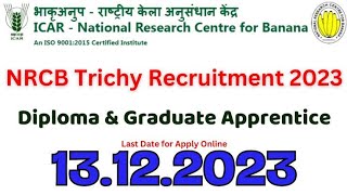 Trichy ICAR National research Centre for banana Recruitment 2023central government permanent jobs [upl. by Encratia645]