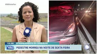 Atropelamento em Cerquilho pedestre morreu na noite de sexta feira [upl. by Gina]