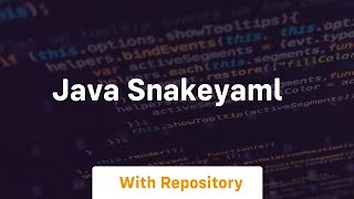 java snakeyaml [upl. by Ras239]