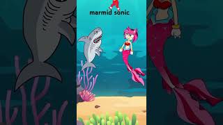 top funny Animated😂marmid sonic and distracted baby Amy shorts story animaion [upl. by Naam]