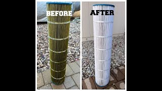 Pool Filter Cartridge Cleaning  Finally Figured it Out [upl. by Tobey849]