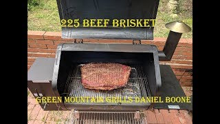 225 Smoked Beef Brisket Recipe Green Mountain Grills Daniel Boone [upl. by Kerin]