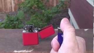 Zippo Windproof vs Standard BIC Lighter [upl. by Marlane225]