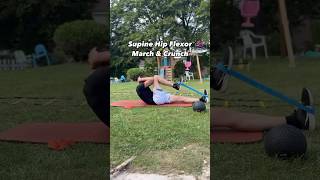 Supine Hip Flexor March amp Crunch Combo core move for your core and hip flexors [upl. by Walley]