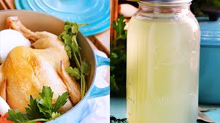 How to make an easy Poached Chicken and Chicken stock [upl. by Ihcego]