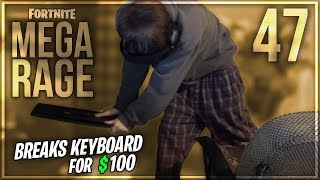 DELLOR FORTNITE MEGA RAGE BREAKS KEYBOARD FOR 100 DONATION EP47 [upl. by Thordia]