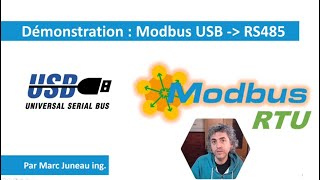 Modbus  Démonstration USB à RS485 [upl. by Atel23]