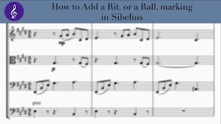 How to Add a rit or a rall marking in Sibelius [upl. by Given]