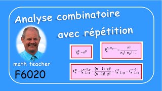 Analyse combinatoire avec répétition F6020 [upl. by Garnes788]