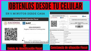 Obtén descarga e imprime tu Cedula de Identificación Fiscal CIF del portal del SAT Guía 2022 [upl. by Paquito]