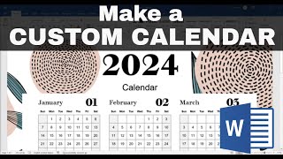 How to Make a CUSTOM CALENDAR in Word Free Templates or Manually [upl. by Mitchael952]