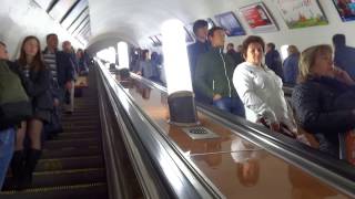 Another ride on the metro in Moscow Russia Москва Россия [upl. by Duval629]