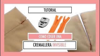 TUTORIAL COMO COSER UNA CREMALLERA INVISIBLE [upl. by Natty]