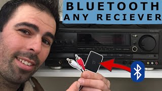 How to Hook up Bluetooth with ANY Receiver  Aluratek Bluetooth Music Receiver Review [upl. by Lilac]