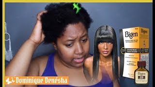 Demonstration  Type 4 Natural Hair  Bigen quotOriental Blackquot Hair Dye [upl. by Rengia]