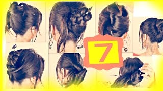 Seven ★ 1MINUTE HAIRSTYLES with JUST A PENCIL  Easy Updo Hairstyles for Long Medium Hair [upl. by Sparks]