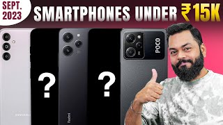 Top 5 Best 5G Smartphones Under ₹15000 Budget ⚡ September 2023 [upl. by Aicirtel923]