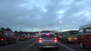 Driving Off Ferry Armorique Brittany Ferries Roscoff Finistère Brittany France 13th August 2014 [upl. by Neliak350]