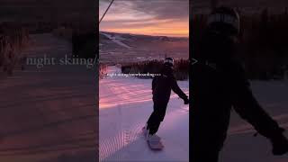 Night skiingsnowboarding in Japan [upl. by Marsh]