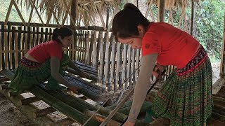 Single girl make your own bamboo bed to blend in with natureBuild a new life [upl. by Cutcliffe]