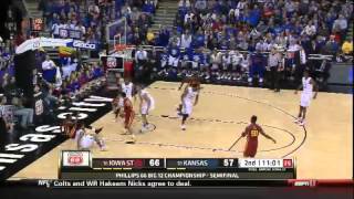 03142014 Iowa State vs Kansas Mens Basketball Highlights [upl. by Mook]