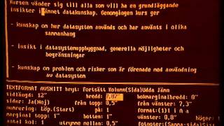 Datakunskap 1985 Ordbehandling [upl. by Salvador401]