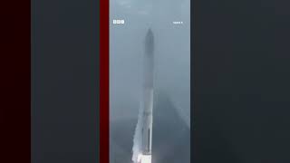 Elon Musks SpaceX Starship has launched into space on its third attempt Space Shorts BBCNews [upl. by Aisenat110]