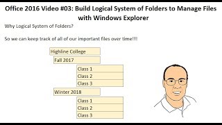 Office 2016 Video 03 Build Logical System of Folders to Manage Files [upl. by Ymled93]