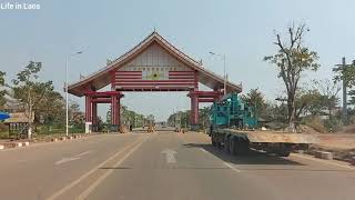 Driving around Saysettha Development Zone Project in Vientiane Laos [upl. by Ahseenak78]