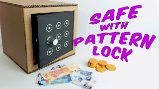 How to make a safe with a pattern lock from cardboard  DIY [upl. by Nyllek261]