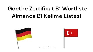 Almanca B1 Kelime Listesi  Goethe Zertifikat B1 Wortliste 1191 1200 [upl. by Ameluz]