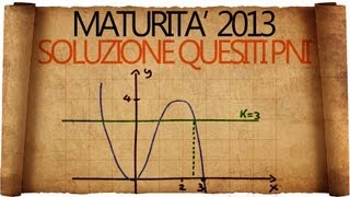 Maturità 2013 soluzioni seconda prova liceo scientifico  Quesiti PNI Sperimentale [upl. by Seale]