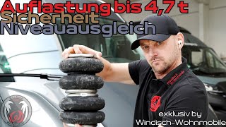 Auflastung Wohnmobil auf bis zu 47 to nie mehr überladen fahren Niveauausgleich u mehr Sicherheit [upl. by Eniledam389]