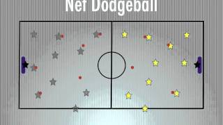 Physical Education Games  Net Dodgeball [upl. by Noell6]