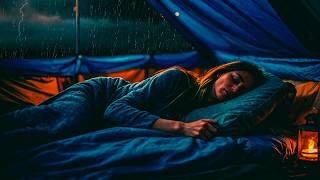 Calm after the storm at camp cabin heavy rain with big storms  ASMR white noise [upl. by Aimal]