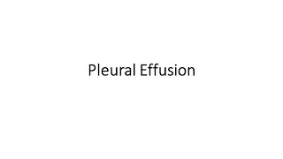 Pleural Effusion [upl. by Elrak60]