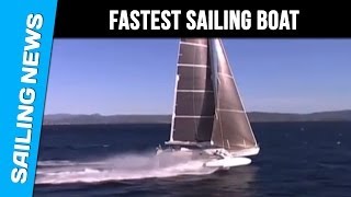 Hydrofoil  world speed sailing record for Hydroptere at 5136 knots [upl. by Nywra]