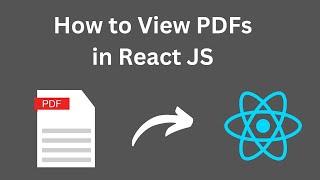 How to View PDFs in React JS with React PDF Viewer [upl. by Ulyram426]