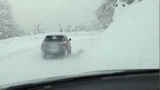 Driving Lexus RX 450h FSport on Snow [upl. by Llehsem602]