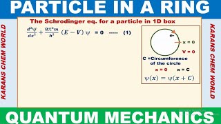 Tamil Particle in Ring Problem Quantum Mechanics Schrödinger eqn solve obtain energy wave function [upl. by Aenea]