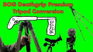 Bog Deathgrip Tripod Adapter UPDATED Premium Mount  Predator hunting  outdoors coyote deer [upl. by Mulac]