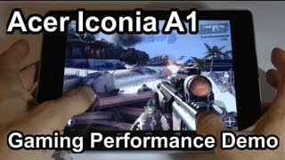 Acer Iconia A1  Gaming Performance Demo [upl. by Gyatt]