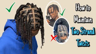 How to Keep Two Strand Twist Looking Fresh For Men [upl. by Tony203]