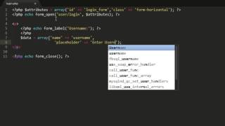 Codeigniter App Part 4  Form Helper [upl. by Jacy124]