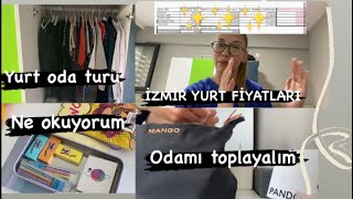 ÜNİVERSİTEYE BAŞLAYACAKLAR İÇİN YURT FİYATLARIYURT ODA TURU✨İZMİR✨EŞYALARIMI TOPLAYALIM [upl. by Atterol]